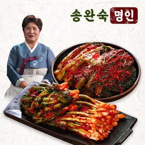 [송완숙명인] 여수 돌산 갓김치 2kg + 파김치 1kg 당일생산 HACCP인증