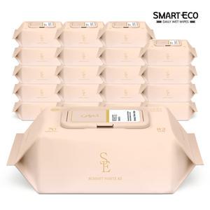 스마트에코 고평량 써밋82g 화이트 70매 20팩 캡형 엠보 아기물티슈