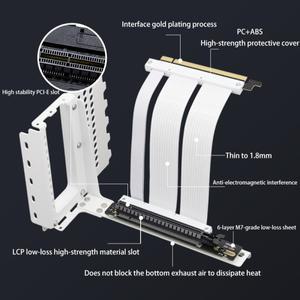 GPU 수직 장착 지지 브래킷 키트 PCIe 5.0 X16 라이저 케이블 150mm 그래픽 카드 조향