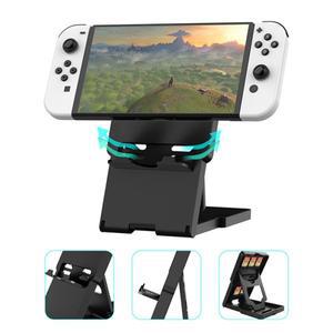Funda Nintendo 스위치 라이트 스탠드 oled 콘솔 디스플레이 랙용 5 개의 게임 카드 보관함이있는 접이식