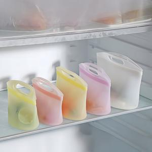 에코루프 손잡이 실리콘지퍼백 밀폐용기 3종세트