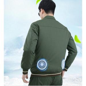 시원한 선풍기 작업복 여름 화이트 냉방 자외선 냉풍조끼 폴리 잠바 충전 야외 쿨링 에어컨복