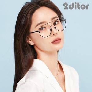 [투디터] 남 여 공용 패션 투브릿지 오버사이즈 레트로 스퀘어 보잉 안경테