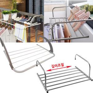 길이조절 빨래 건조대 베란다 빨래걸이 원룸 창문 창틀 걸이 미니 행거