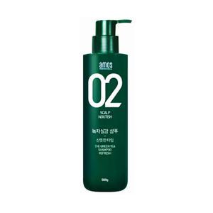 아모스 02 녹차실감 샴푸액 지성(산뜻한타입)500g