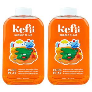 케피버블 슬라임, 550ml, 오렌지, 2개