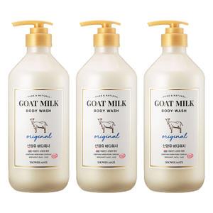 샤워메이트 산양유 오리지널 바디워시 800ml, 3개