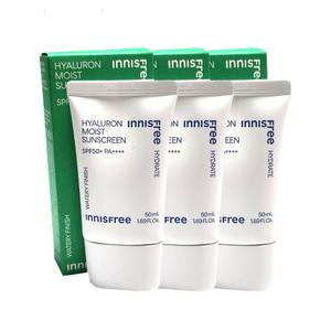 New 이니스프리 히알루론 수분 선크림 SPF50+PA++++ 50ml x3개