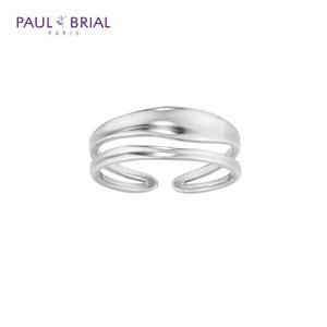 폴브리알 [SILVER] PRSR0089 플랫 로프 반지 (WG)