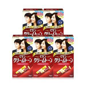 [기타]비겐크림톤 염색약 대용량 60g 염모제 진한밤색 5G x 5개