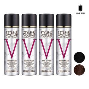 더마클라센 스타일앤 볼륨짱짱 흑채 스프레이 블랙 120ml x2 + 자연갈색 120ml x2