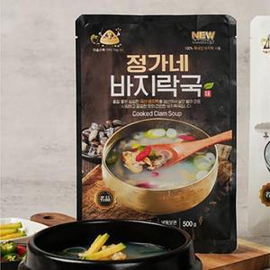 정가네 국내산 바지락국10팩(500gx10팩)부직포포장
