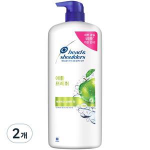 헤드앤숄더 두피 모발 케어 애플 프레쉬 샴푸 대용량 1200ml 2개