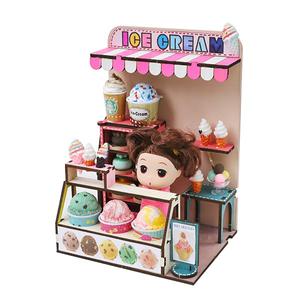 정인아트 조립식 미니어처 아이스크림가게(2번) (2개입) / 만들기 재료 / 부자재