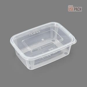 사출 직사각 밀폐용기 0.85L 투명 50개 샐러드 김치 포장