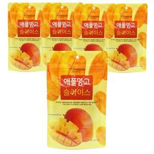 [얌얌노리][5팩] 애플망고 슬라이스 80g x 5개 / 건조과일 자연간식 열대과일 건강스낵 건망고
