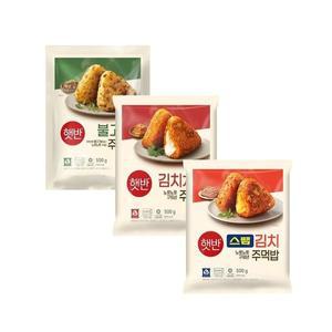 [CJ제일제당]햇반 쿡반 주먹밥 500g 불고기 x1개+김치치즈 x1개+스팸김치 x1개