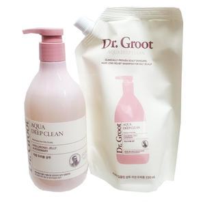 닥터그루트 아쿠아 딥클린 탈모증상완화 지성 샴푸 330ml+330ml 더블 기획