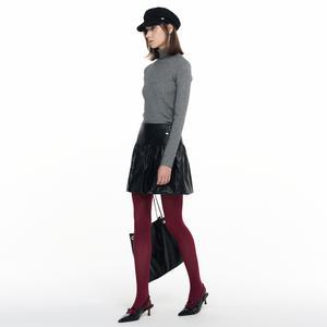 WOMAN 리브드 터틀넥 풀오버 [GREY] / WBD4L05547
