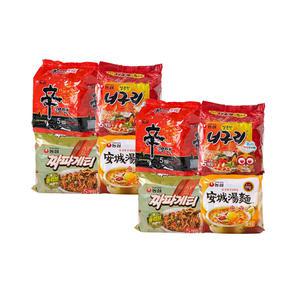 신라면+안성탕면+너구리+짜파게티(총40개)