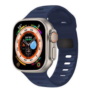 Apple Watch 밴드용 실리콘 스트랩 45mm 44mm 40mm 46mm 41mm 42mm 38mm 팔찌 iwatch Serise 9 8 7 6 se 10 Ultra 2 밴드 49mm