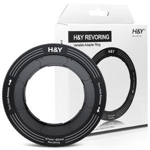 H&Y 스텝업 링 어댑터 가변 렌즈 필터 67-82mm ~ 82mm, 리보링 시리즈