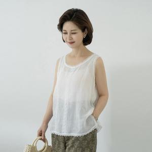 엄마옷 마담4060 린넨민소매-ZSL2503002-