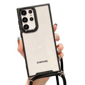데켄스 갤럭시 S25울트라 투명 하드 목걸이 크로스백 스트랩 핸드폰 케이스 M960
