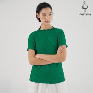 보타닉 자수 하프 슬리브 블라우스_HPBLM124H08