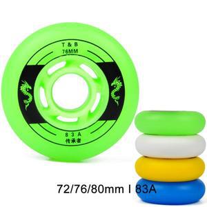 인라인 스케이트 롤러 슬라롬 슬라이딩 스트리트 레이싱 Fsk호환 프리 파타인용 휠 80mm 76mm 83A