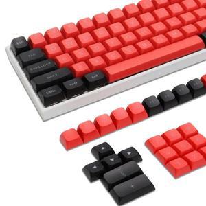 110 키 레드 블랙 ISA 프로필 미니멀리스트 캡 체리 Gateron MX 스위치 용 이중 샷 PBT 기계식 키보드