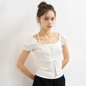 WOMAN 레이스 저지 블라우스 세트 [WHITE] / WBE2L01546