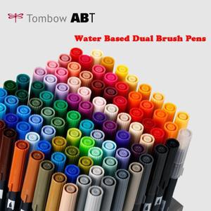 Tombow 10pcs 더블 엔드 수채화 펜 세트 ABT 컬러 핸드 드로잉 펜 소프트 헤드 후크 라인 펜 디자인 그림