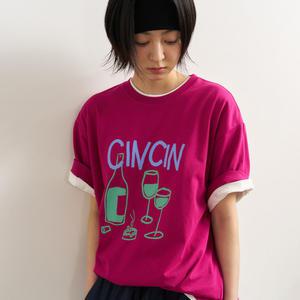 UNISEX CIN CIN 레귤러 반팔티 [PLUM] / SBE2U01009-WOMAN