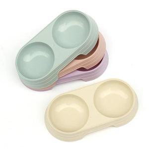 애완 동물 강아지 Duble Bowl 새끼 고양이 음식 물 Feefer 강철 작은 개 용품을위한 음료 접시 피더 먹이