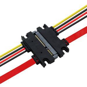 SATA 연장 케이블 수암 22 핀 직렬 데이터 전원 코드 2.5인치 HDD SSD용 레드 0.3M 7