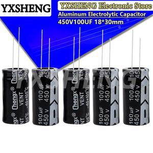 450V100UF 18 30 450V 100 미크로포맷 알루미늄 전해 콘덴서 18X30MM
