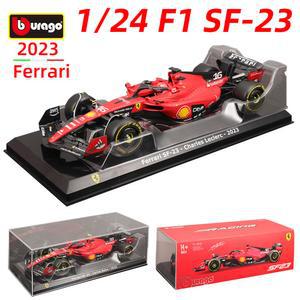Bburago 1 24 스쿠데리아 페라리 팀 SF23 F1 레이싱 합금 자동차 모델 16 Charles Leclerc 55 Carlos Sainz Formula 다이캐스트
