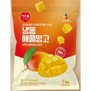 CJ 이츠웰 냉동 애플망고 1KG×2개/아이스박스+아이스팩/
