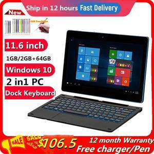 게임용태블릿 윈도우 10 태블릿 PC 도킹 키보드 116인치 2GBDDR 64GB 2in 1 Z3735G CPU 1366x768 IPS 스크
