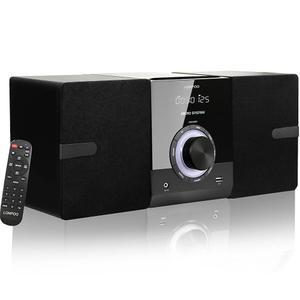 가정용 컴팩트 스테레오 시스템, 스피커 포함 30W CD 플레이어, 블루투스, FM 라디오, 보조, USB 재생, 이어폰 출력 포트, DSP-테크, 크리스프 사운드, 리모컨