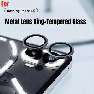 호환품 메탈 카메라 링 보호대 Nothing Phone 2 2a 1 용 스틸 후면 렌즈 강화 유리 캡