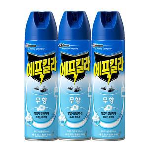 에프킬라 모기약 에어로졸 무향 500ml, 3개