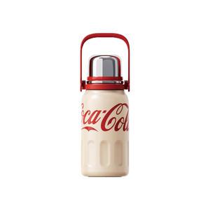 점_코카콜라 트래블 핸들 진공 보틀(베이지)800ml 컵포함