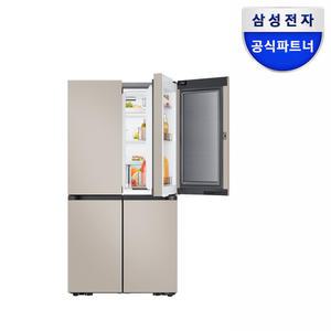 삼성전자 비스포크 냉장고 4도어 푸드쇼케이스 RM70F90M1GD 전체에센셜베이지색상