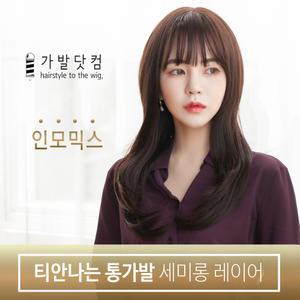 여자가발 통가발 세미롱 레이어 베이직 인모 전체가발