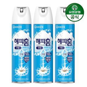 [유한양행] 해피홈 에어로솔 수성 무향 500ml x 3개