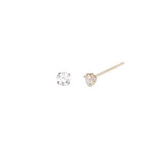 로이드 14k 5mm 네발 난발 라운드 큐빅 기본 귀걸이 E0PF1005 LPFL1A05G