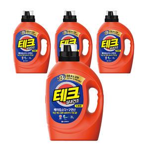 테크 베이킹 구연산 액체세제, 드럼 용기, 3L, 4개