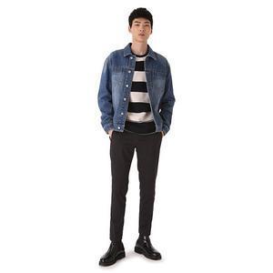 [앤듀]남성)테이퍼드)TR 패턴물 사이드밴딩 바지(O183PT210P)